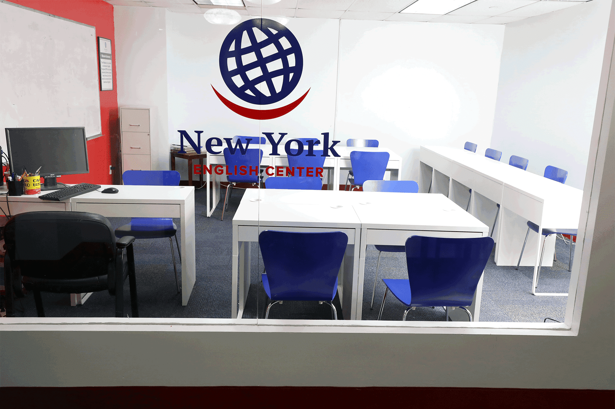 Classroom at New York English Center, a reputable language school in New York.